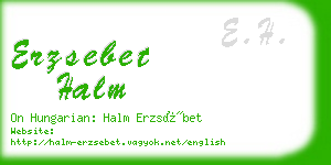 erzsebet halm business card
